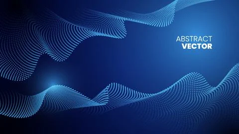 Abstract Particle Technology Background Stock Illustration