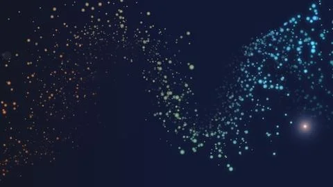 Abstract particle techy wave. abstract background with lines wave illustratio 스톡 일러스트