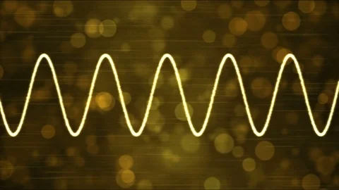 Abstract Particle Wave Background Animation - Loop Yellow Stockbeeldmateriaal 82028970