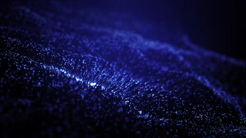 Abstract Particle Wave Background. Beautiful blue bokeh. Stock Footage 155116828