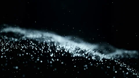 Abstract Particle wave background dark blue 3d rendering animation blurred Stock Footage 171752058