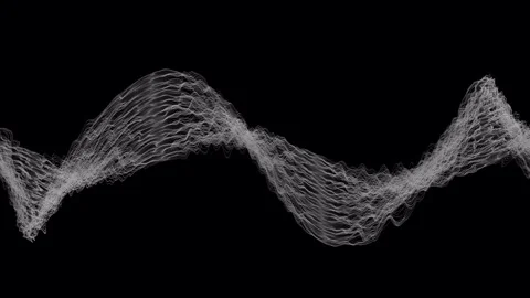Abstract particle wave background with flowing dots and lines for technology Stock Footage 334167005