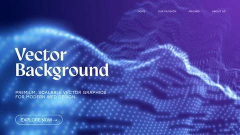 Abstract particle wave background, a modern digital design. This futuristic.. Stock Illustration