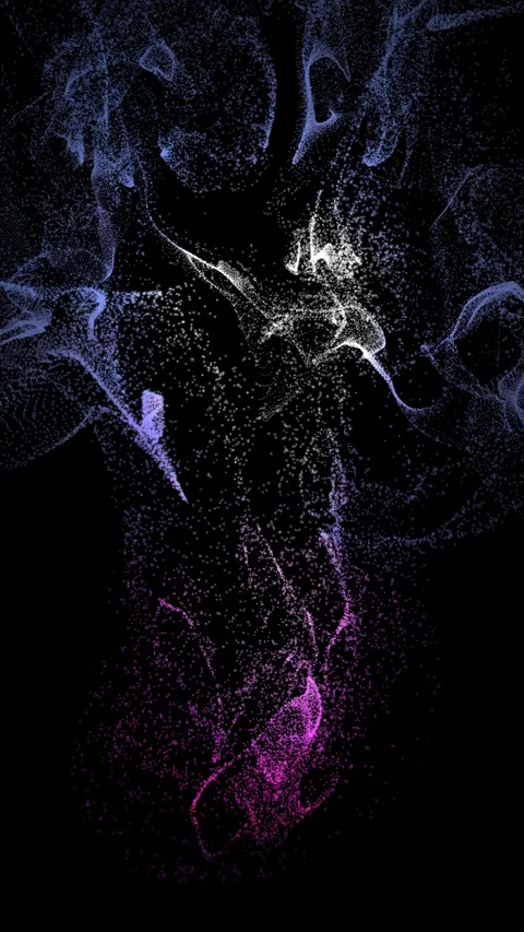 Abstract Particle Wave in Blue and Pink on Black Background Stock Footage 313316326