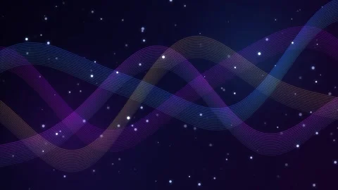 Abstract particle wave floating in deep space background dynamic tech motio.. Vídeo Stock 346453305