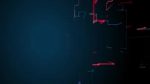 Abstract particle wave with glowing dots and flowing lines. Stock Footage 341782064