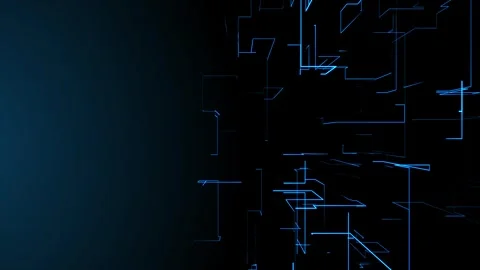 Abstract particle wave with glowing dots and flowing lines. Stock Footage 341782077