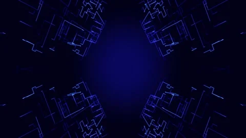 Abstract particle wave with glowing dots and flowing lines. Stock Footage 341782117