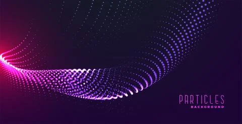 Abstract Particle Wave with Light Effect Background Stock Illustration