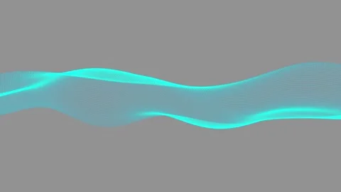 Abstract particle wave line animation . Science fiction cyber space concept Stock Footage 332885140