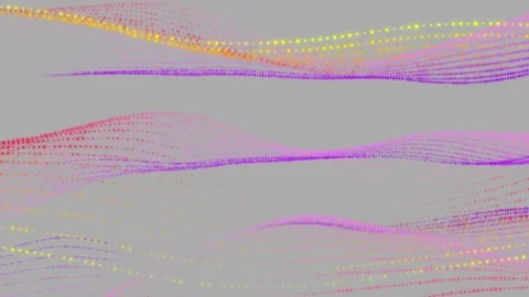 Abstract particle wave line animation . Science fiction cyber space concept Stock Footage 332885141