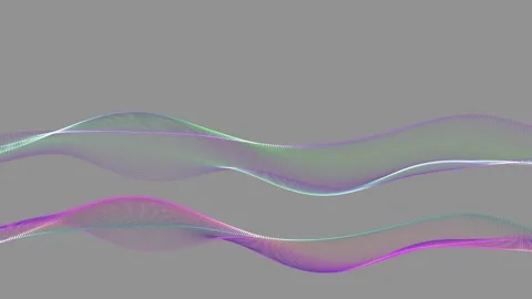 Abstract particle wave line animation . Science fiction cyber space concept Stock Footage 332885142