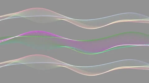 Abstract particle wave line animation . Science fiction cyber space concept Vídeo Stock 332885145