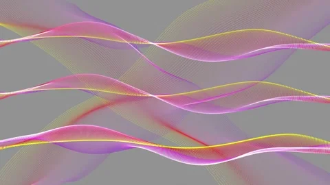 Abstract particle wave line animation . Science fiction cyber space concept Stock Footage 332885153