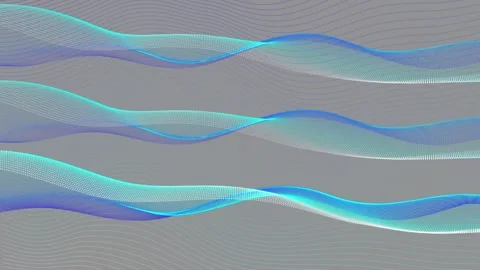Abstract particle wave line animation . Science fiction cyber space concept Stock Footage 332885155