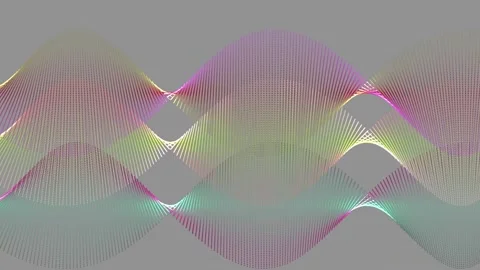 Abstract particle wave line animation . Science fiction cyber space concept Stock Footage 332885172