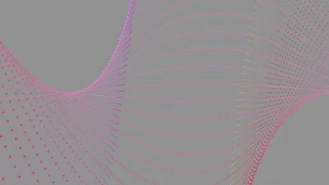 Abstract particle wave line animation . Science fiction cyber space concept Stock Footage 332885176