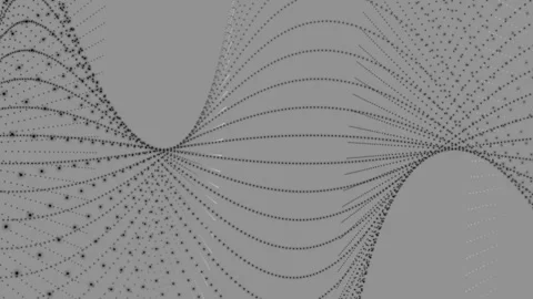 Abstract particle wave line animation . Science fiction cyber space concept 스톡 동영상 332885177