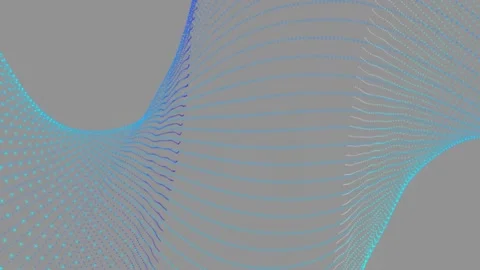 Abstract particle wave line animation . Science fiction cyber space concept Stock Footage 332885179