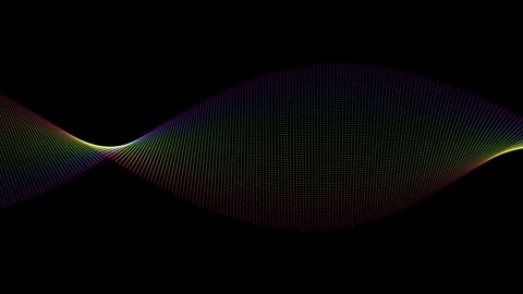 Abstract particle wave line animation . Science fiction cyber space concept 스톡 동영상 332885181