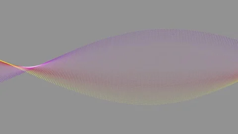 Abstract particle wave line animation . Science fiction cyber space concept Vídeo Stock 332885182