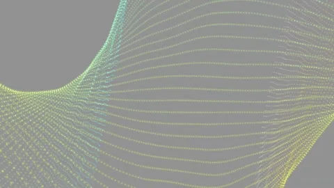 Abstract particle wave line animation . Science fiction cyber space concept Stock Footage 332885183