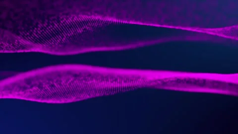 Abstract particle wave line animation . Science fiction cyber space concept Stock Footage 332885187