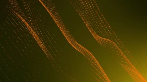 Abstract particle wave line animation . Science fiction cyber space concept Stock Footage 332885191