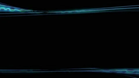 Abstract of particle wave pattern and glowing lights on the dark background. Stock Footage 216486395