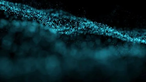 Abstract particle wave Stock Photos
