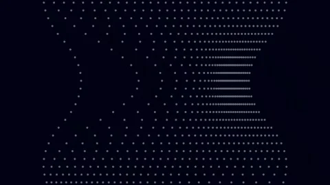 Abstract Particle Wave Point Cloud Data Visualization 4K Loop Stock Footage 336634922