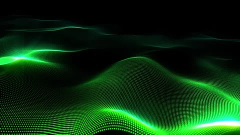 Abstract Particle Waves 4K Video stock 291920690