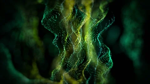 Abstract Particle Waves After Effects stock