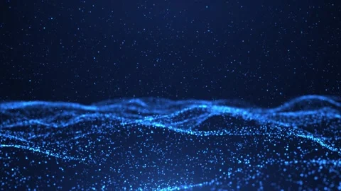 Abstract particle waves, background lights, futuristic digital background Stock Footage 274719270