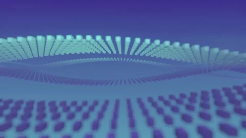 Abstract particle waves create a modern design. 3d rendering loop animation 4K Stock Footage 246671943