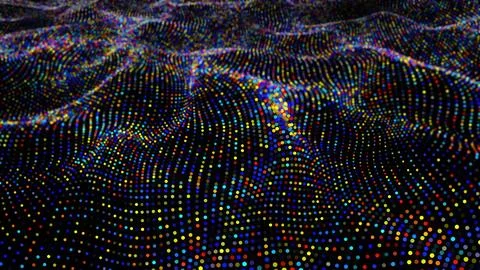 Abstract particle waves Stock Illustration