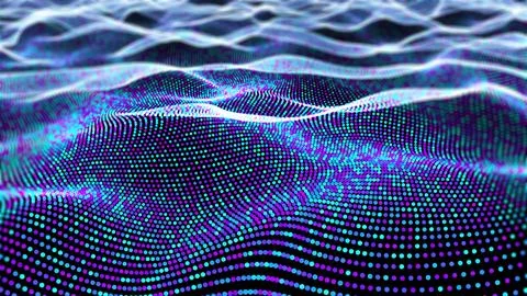 Abstract particle waves Stock Illustration
