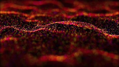 Abstract Particle waves Illustrazione stock