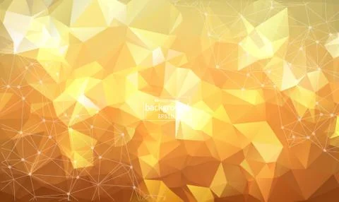 Abstract particles and lines. Plexus effect. Futuristic illustration. Polygon Stock Illustration