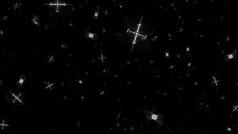 Abstract particles animation on black background Stock Footage 301977907