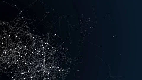 Abstract particles animation on blue background Vídeo Stock 119371277