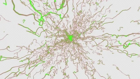 Abstract particles are computer graphics. Visualization of bacterial activity. Stock Footage 145433756