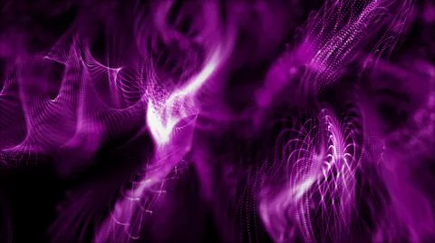 Abstract particles background. 3d render with depth of field Illustrazione stock