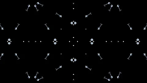 Abstract particles background. 4k luminous particles move in liquid flow form Stock Footage 111494073