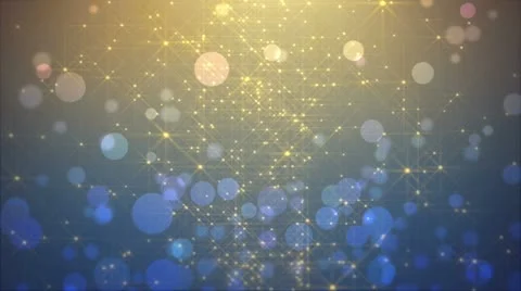 Abstract Particles Background Blue Yellow HD Video stock 12765574