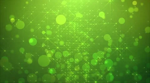 Abstract Particles Background Green HD Video stock 13592207