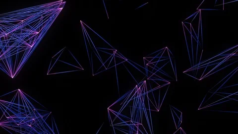 Abstract Particles Background. Neon Lights. Loop Stock Footage 122808427