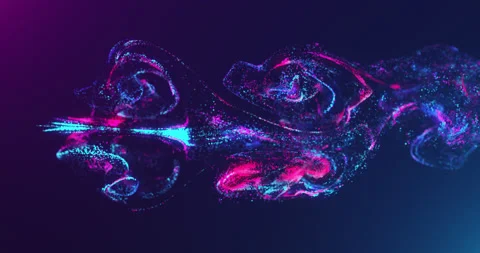 Abstract particles background, neon moving particles, сolor fluid particles Stock Footage 239982845