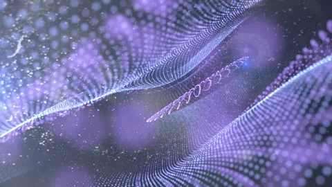 Abstract Particles Background, Neon Moving Particle. Stock Footage 296524588