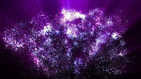 Abstract particles background, neon moving particles, colorful liquid Stock Footage 308156716